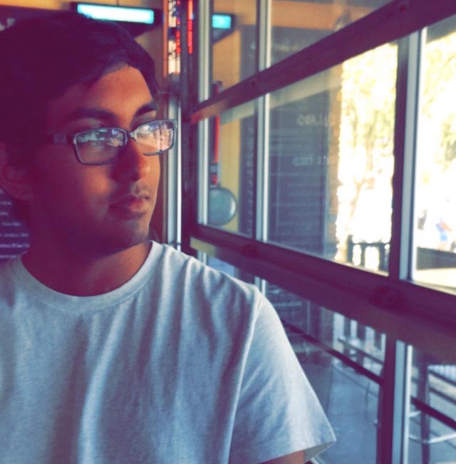 Rohit Yelamanchili looks into the distance while contemplating life in general. 