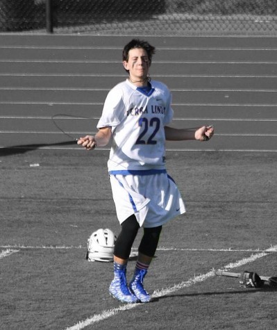 Junior, Nich Barrolaza jumps rope while preparing for a lacrosse game. 