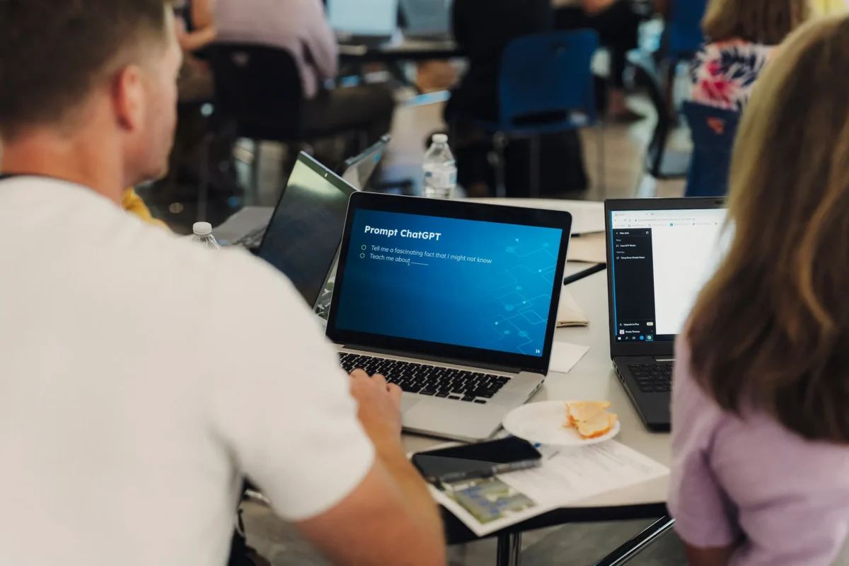 Teachers at a ChatGPT workshop in Washington.